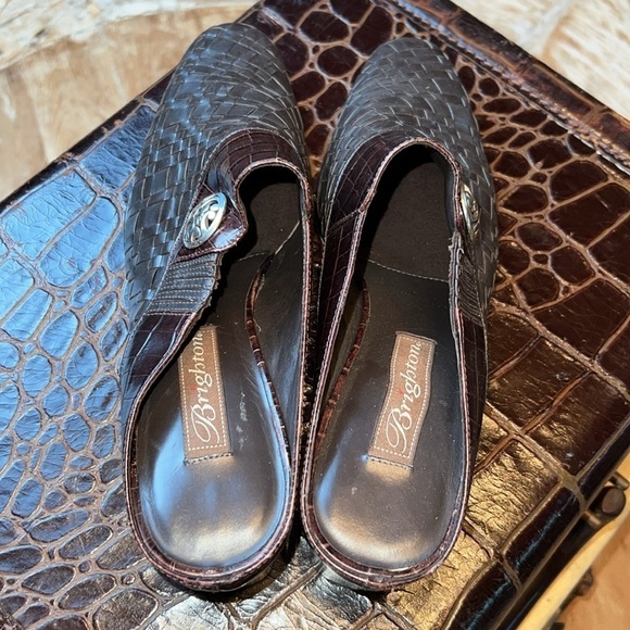 BRIGHTON “TRYST” Brown Leather Mule, Size 7.5 - Picture 3 of 7